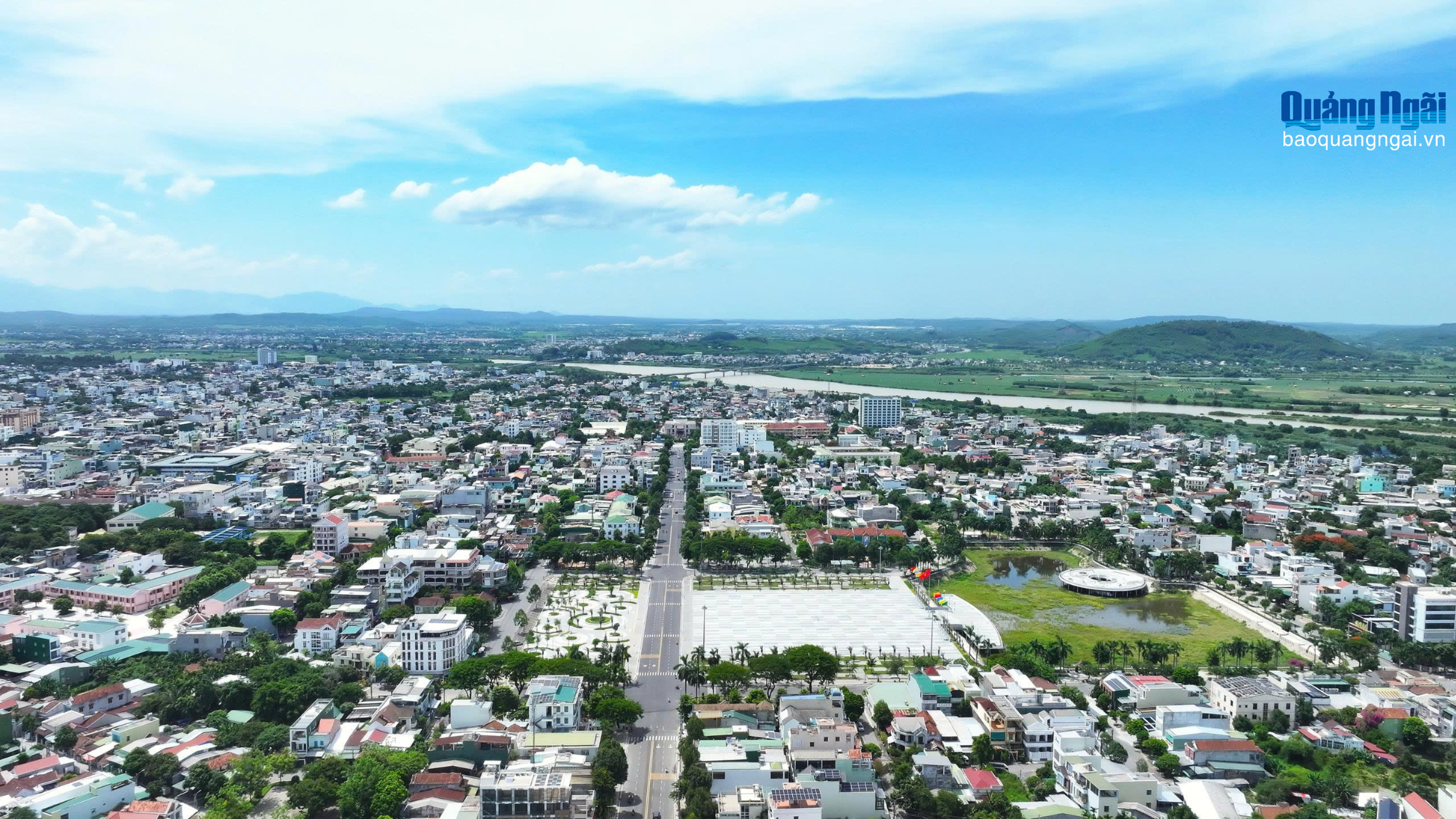 Khu vực trung tâm tỉnh Quảng Ngãi. Ảnh: M.LỰC